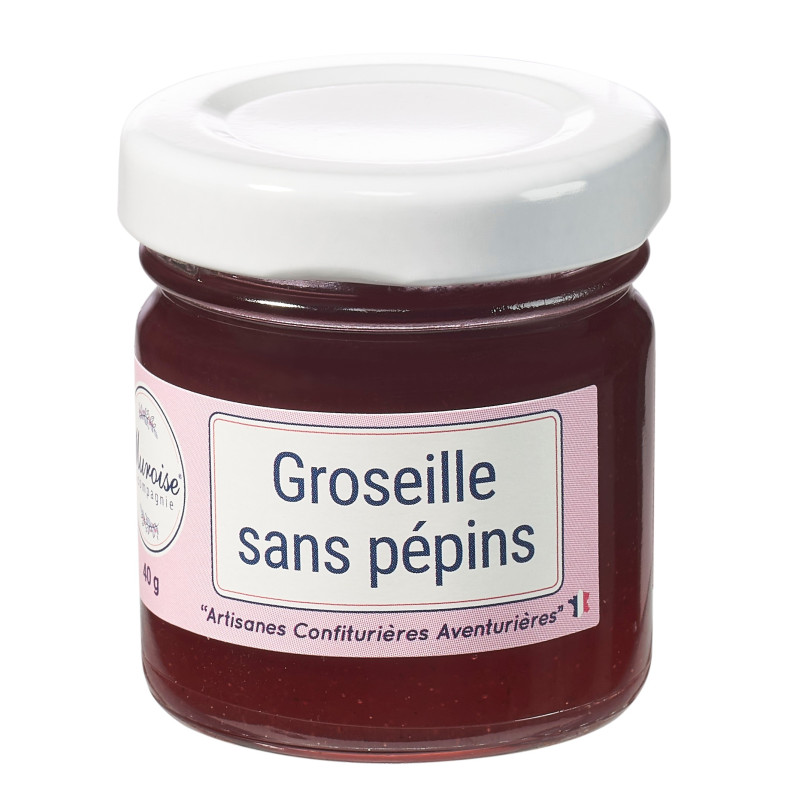 Confiture de groseille sans pépins - mini pot 40 g